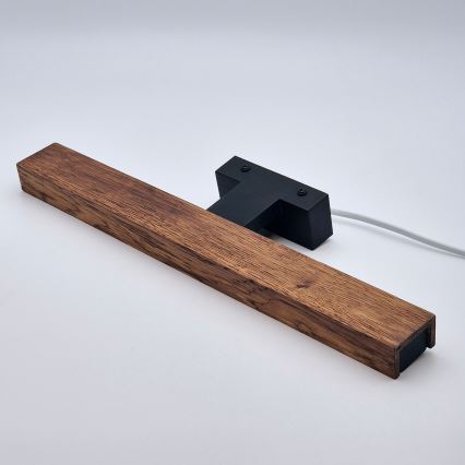 Brilagi - LED Лампа за огледало в баня WOODY MIRROR LED/8W/230V 40 см IP44 дъб череша/черен