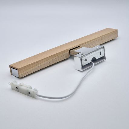 Brilagi - LED Лампа за огледало в баня WOODY MIRROR LED/8W/230V 40 см IP44 дъб/лъскав хром