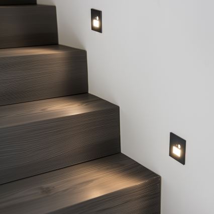 Brilagi - LED Лампа за стълбище със сензор за движение JACK LED/1,5W/230V 3000K/4000K/6500K черен