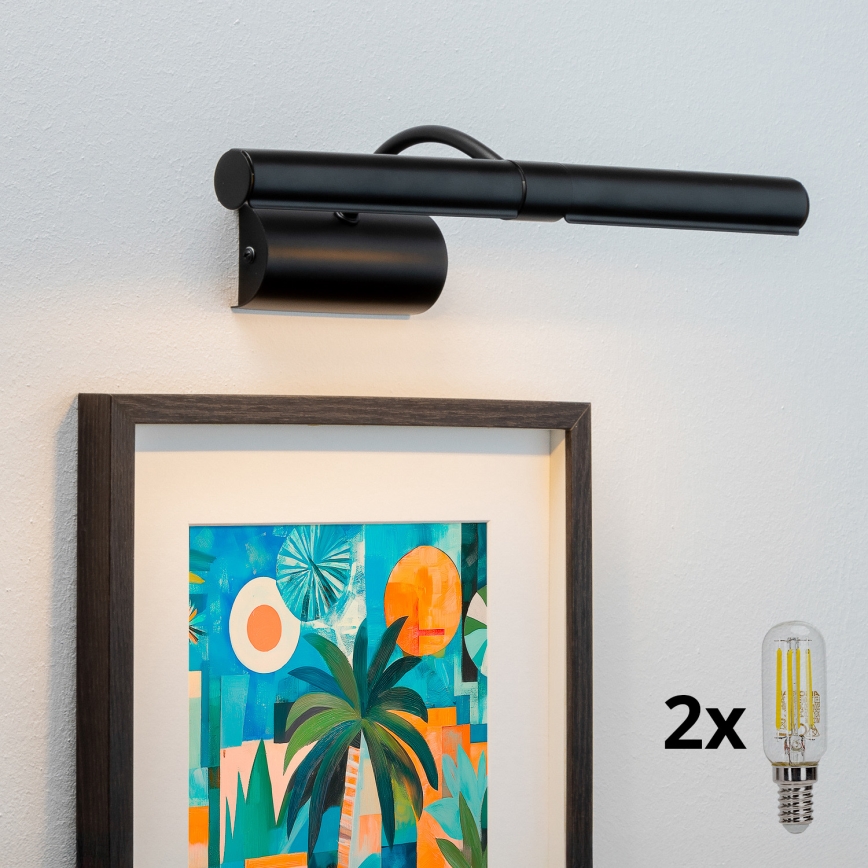 Brilagi - LED Лампа за картина DANAE 2xE14/4W/230V 3000K черен