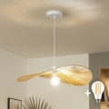 Brilagi - LED люстра на кабел CERIA BOHO 1xE27/40W/230V Ø 60 см рафия