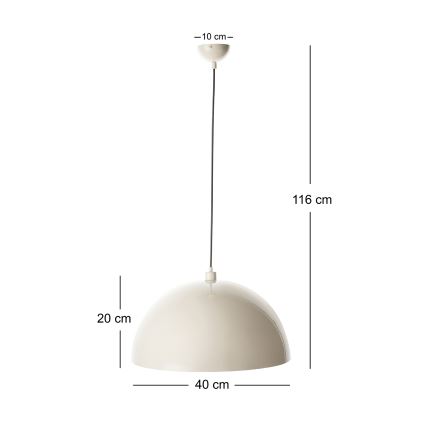 Brilagi - LED люстра на кабел METALO 1xE27/40W/230V Ø 40 см бежова/медна