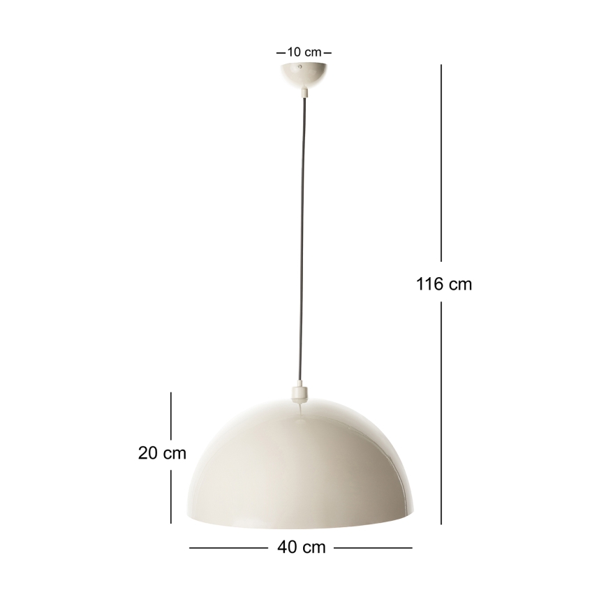 Brilagi - LED люстра на кабел METALO 1xE27/40W/230V Ø 40 см бежова/медна