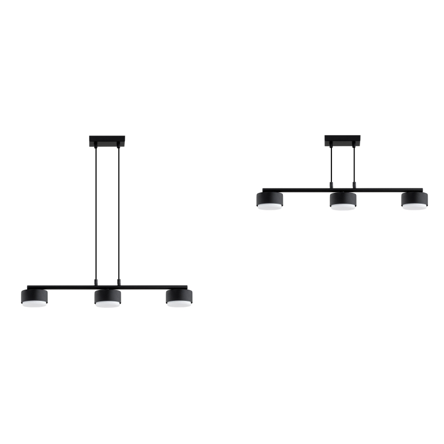 Brilagi - LED люстра на кабел MONO 3xGX53/30W/230V черна