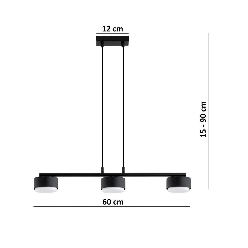 Brilagi - LED люстра на кабел MONO 3xGX53/30W/230V черна