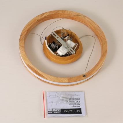 Brilagi - LED люстра на кабел UMEA WOOD LED/30W/230V Ø 40 см, дърво