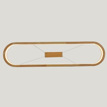 Brilagi - LED люстра на кабел UMEA WOOD LED/40W/230V 90x22 см каучуково дърво