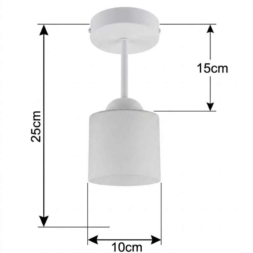 BRILAGI - LED лустра за повърхностен монтаж RETRO GLASS 1xE27/60W/230V Ø 10 см бяла