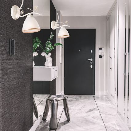 Brilagi - LED настенна лампа ANTICO 1xE27/60W/230V 3000K бяла патина