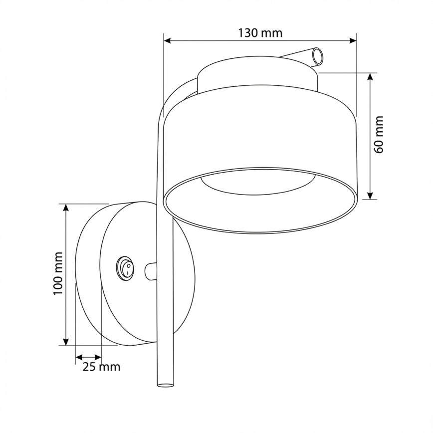 Brilagi - LED Настенна лампа AURA LUX 1xGX53/30W/230V черна/златна