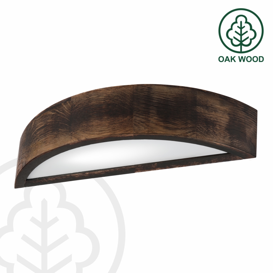 Brilagi - LED настенно осветително тяло CARVALHO SMOKEY 1xE27/60W/230V дъб