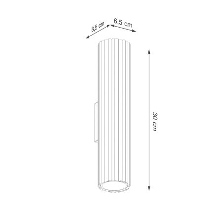 BRILAGI - LED Настенно осветително тяло CRESTO 2xGU10/10W/230V 30 см оранжево