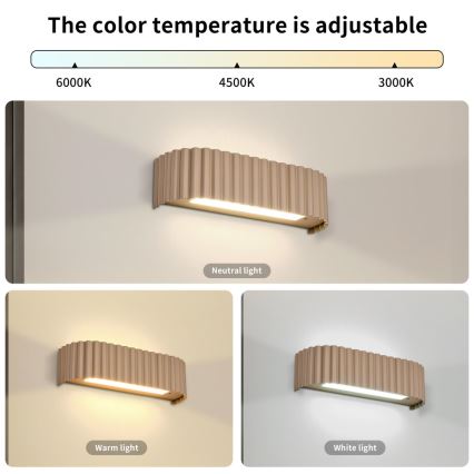 BRILAGI - LED стенен аплик FALCON MODERN LED/10W/230V 30 cm 3000/4500/6000K бежов