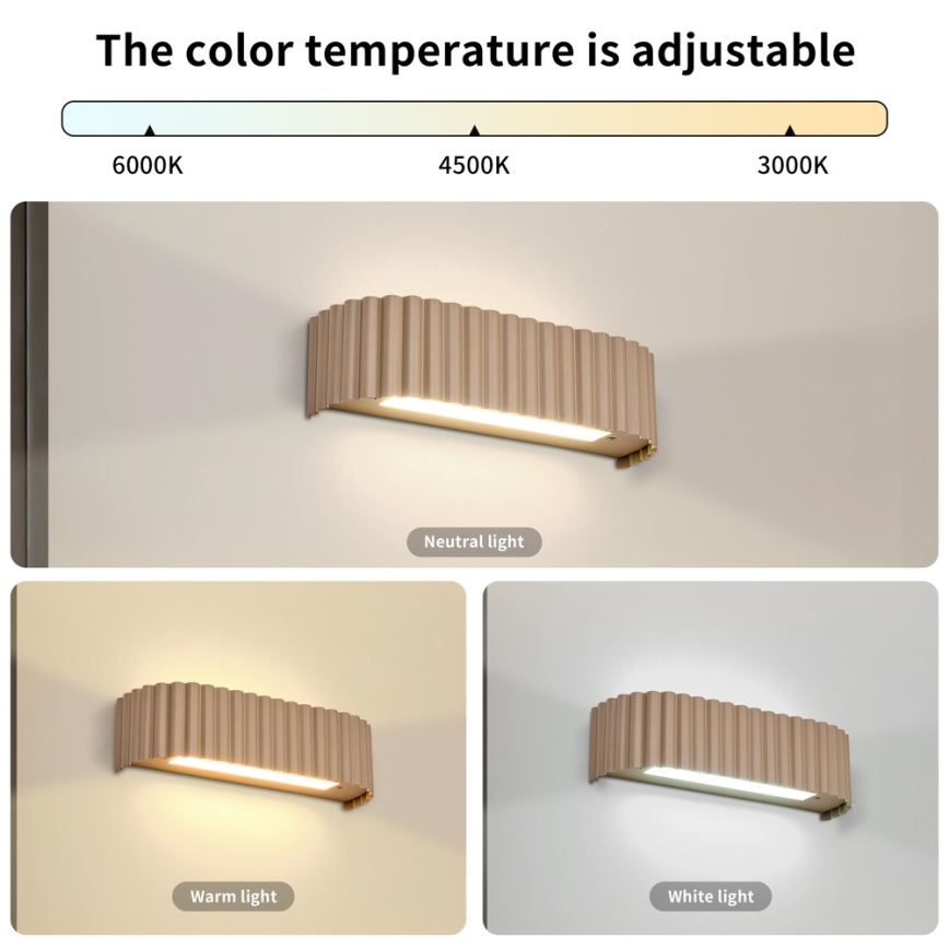 BRILAGI - LED стенен аплик FALCON MODERN LED/10W/230V 30 cm 3000/4500/6000K бежов