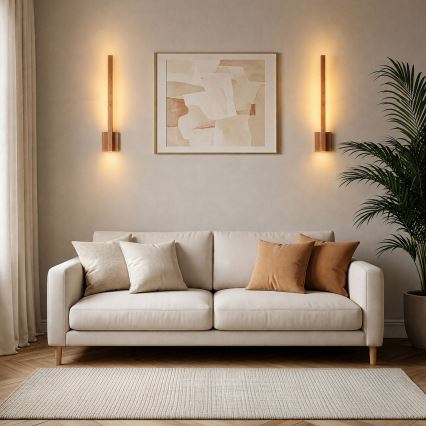 BRILAGI - LED Настенно осветително тяло GARDALINE LED/90W/230V 100 cm дъб