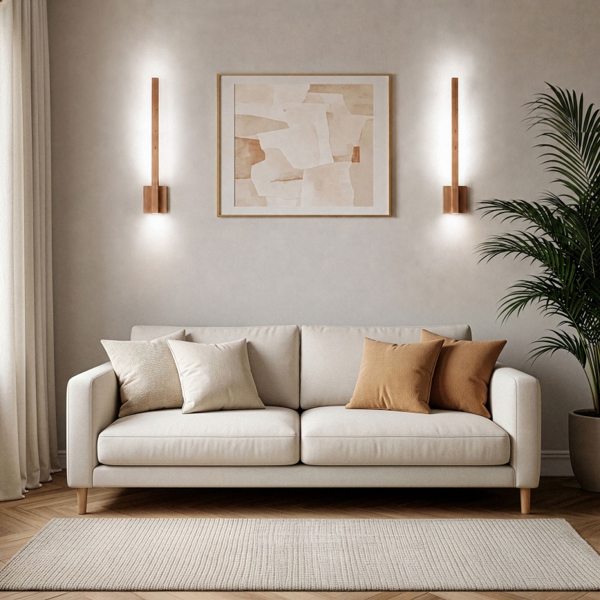 BRILAGI - LED Настенно осветително тяло GARDALINE LED/90W/230V 100 cm дъб