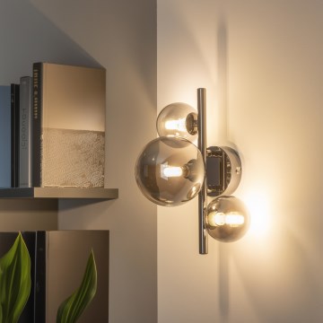 Brilagi - LED Настенно осветително тяло MILLA 3xG9/3W/230V черен хром/опушено