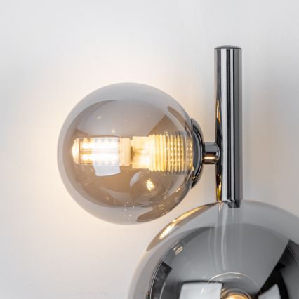 Brilagi - LED Настенно осветително тяло MILLA 3xG9/3W/230V черен хром/опушено