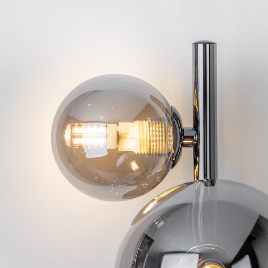 Brilagi - LED Настенно осветително тяло MILLA 3xG9/3W/230V черен хром/опушено