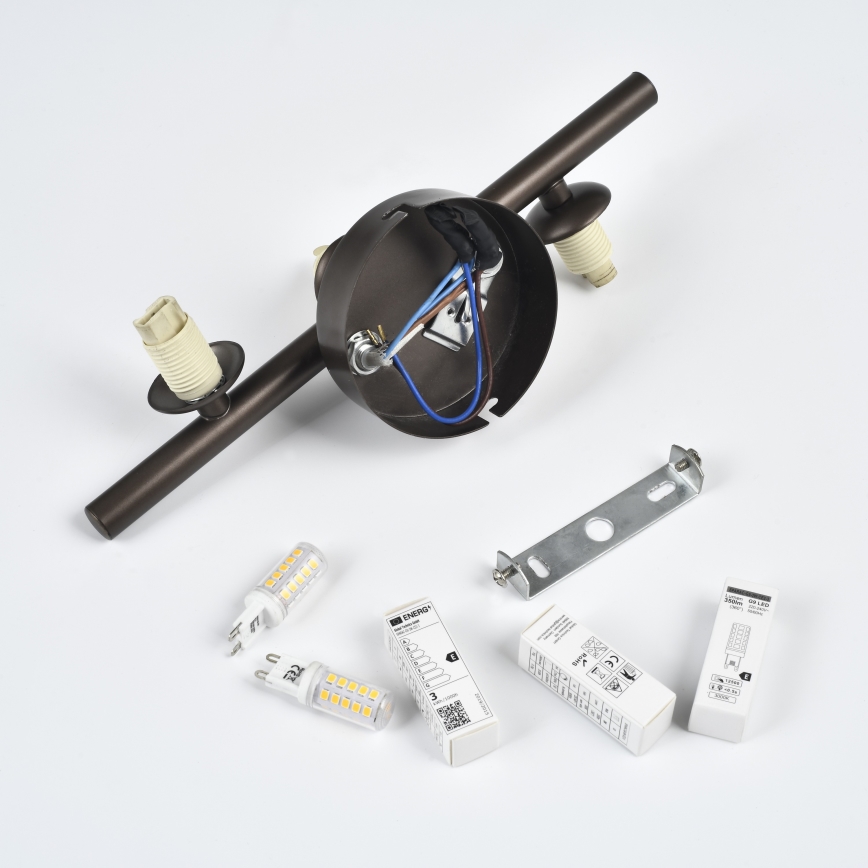 Brilagi - LED настенно осветително тяло MILLA 3xG9/3W/230V кафяво/димчато кафяво