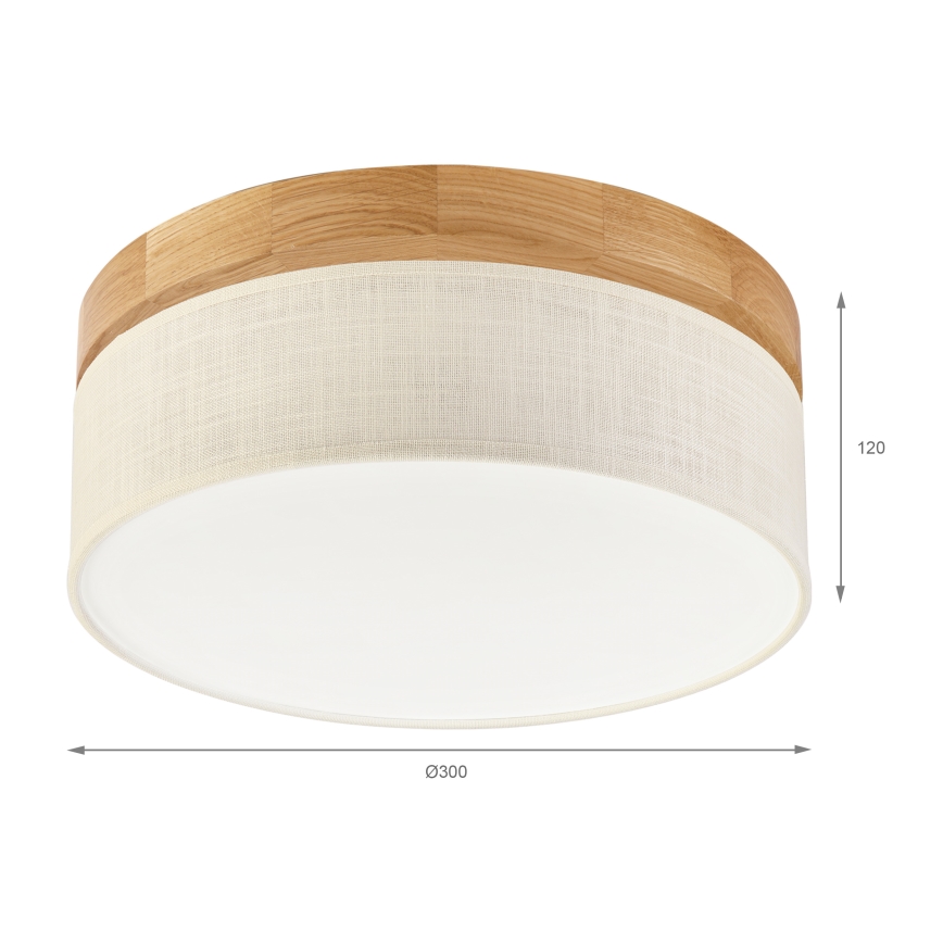 Brilagi - LED Настенно-тръбова лампа BELLADONNA LED/20W/230V диаметър 30 см крем/дъб