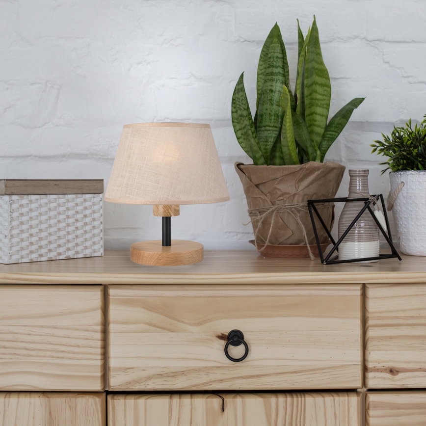 Brilagi - LED Настолна лампа ANTHONY 1xE14/40W/230V дъб/бежов