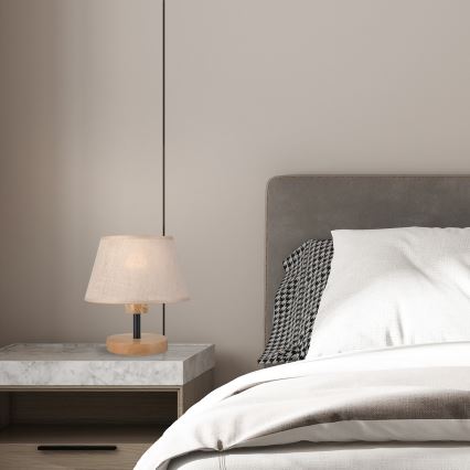 Brilagi - LED Настолна лампа ANTHONY 1xE14/40W/230V дъб/бежов