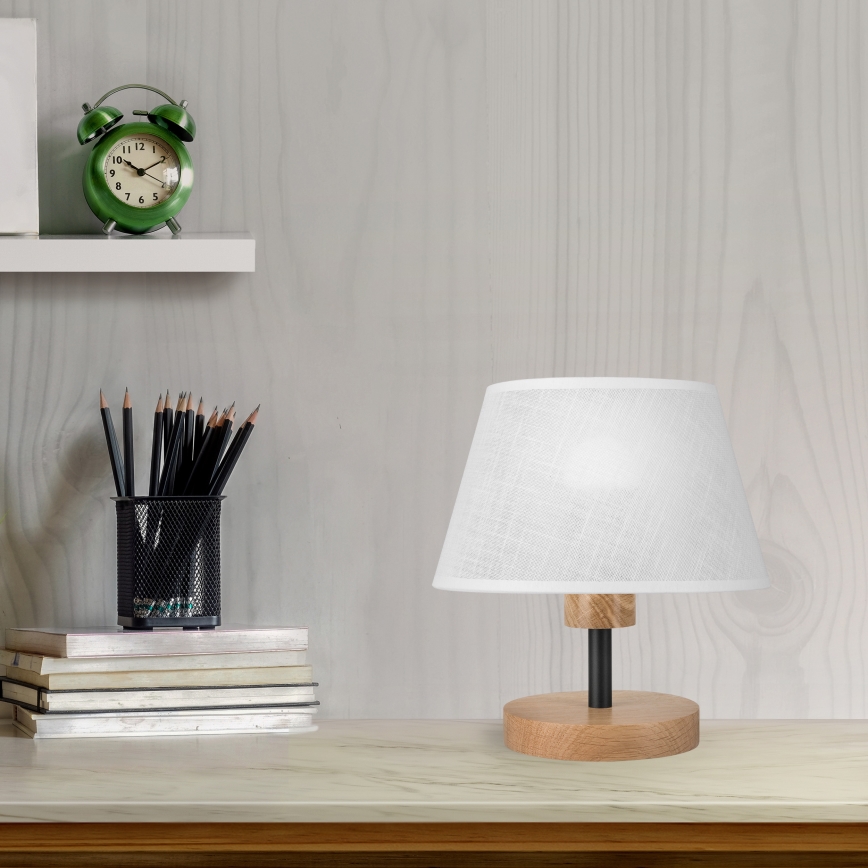 Brilagi - LED Настолна лампа ANTHONY 1xE14/40W/230V дъб/бял