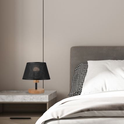 Brilagi - LED Настолна лампа ANTHONY 1xE14/40W/230V дъб/черен