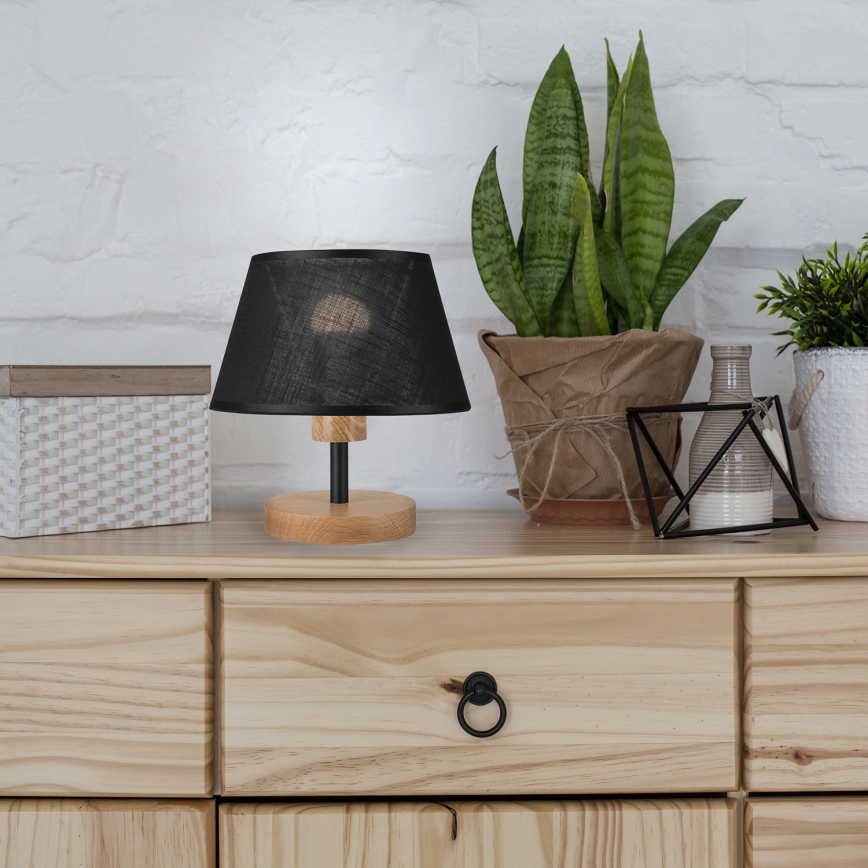 Brilagi - LED Настолна лампа ANTHONY 1xE14/40W/230V дъб/черен