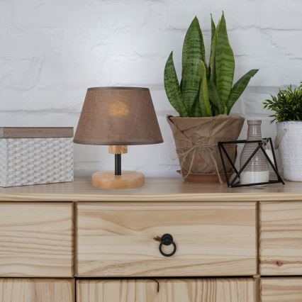 Brilagi - LED Настолна лампа ANTHONY 1xE14/40W/230V дъб/кафяв