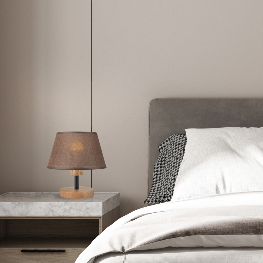 Brilagi - LED Настолна лампа ANTHONY 1xE14/40W/230V дъб/кафяв