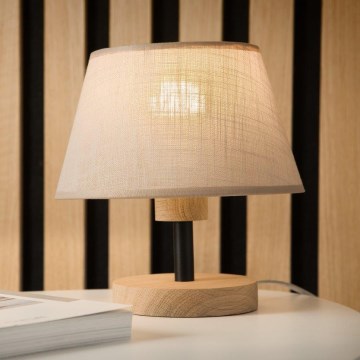 Brilagi - LED Настолна лампа ANTHONY 1xE27/60W/230V дъб/бежов