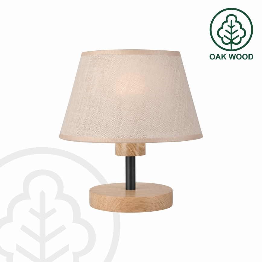Brilagi - LED Настолна лампа ANTHONY 1xE27/60W/230V дъб/бежов