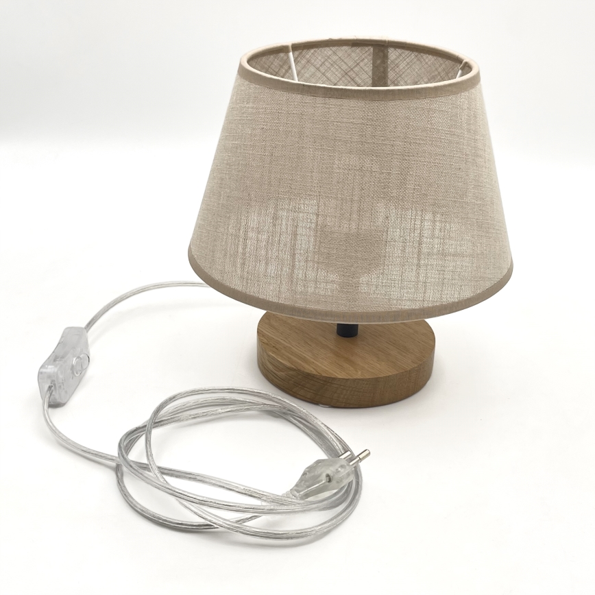 Brilagi - LED Настолна лампа ANTHONY 1xE27/60W/230V дъб/бежов