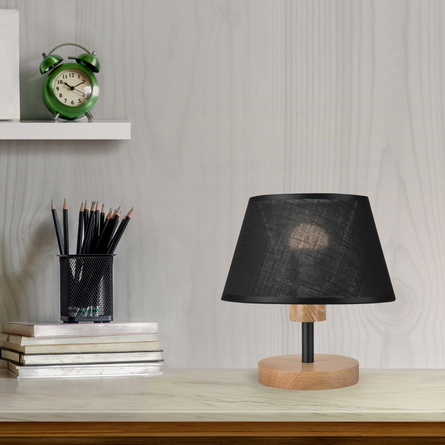 Brilagi - LED Настолна лампа ANTHONY 1xE27/60W/230V дъб/черен