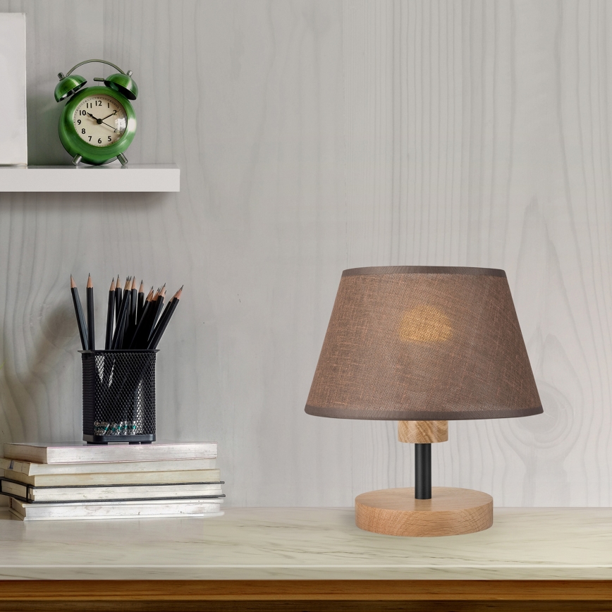 Brilagi - LED Настолна лампа ANTHONY 1xE27/60W/230V дъб/кафяв