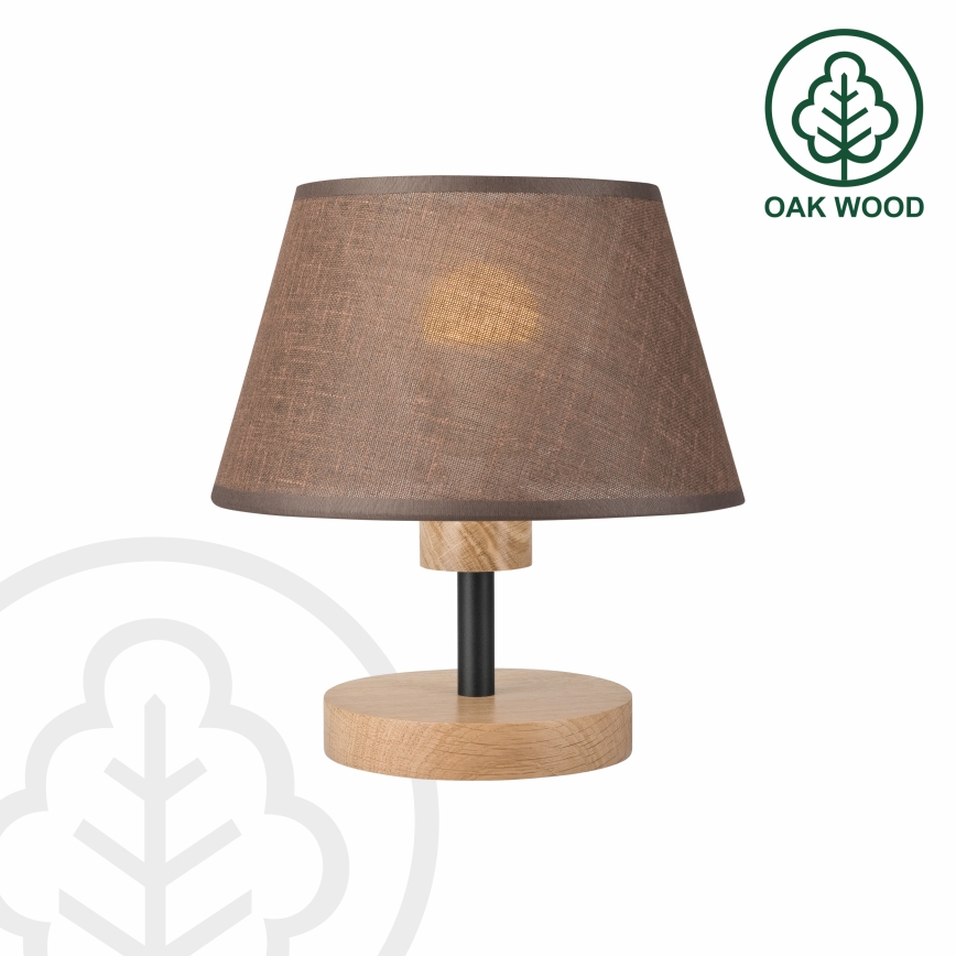 Brilagi - LED Настолна лампа ANTHONY 1xE27/60W/230V дъб/кафяв