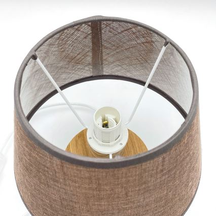 Brilagi - LED Настолна лампа ANTHONY 1xE27/60W/230V дъб/кафяв