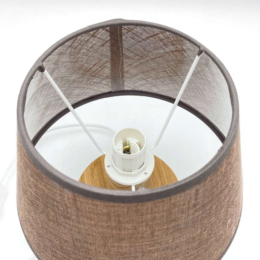 Brilagi - LED Настолна лампа ANTHONY 1xE27/60W/230V дъб/кафяв