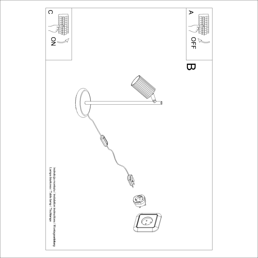 Brilagi - LED настолна лампа CRESTO 1xGU10/10W/230V кремава