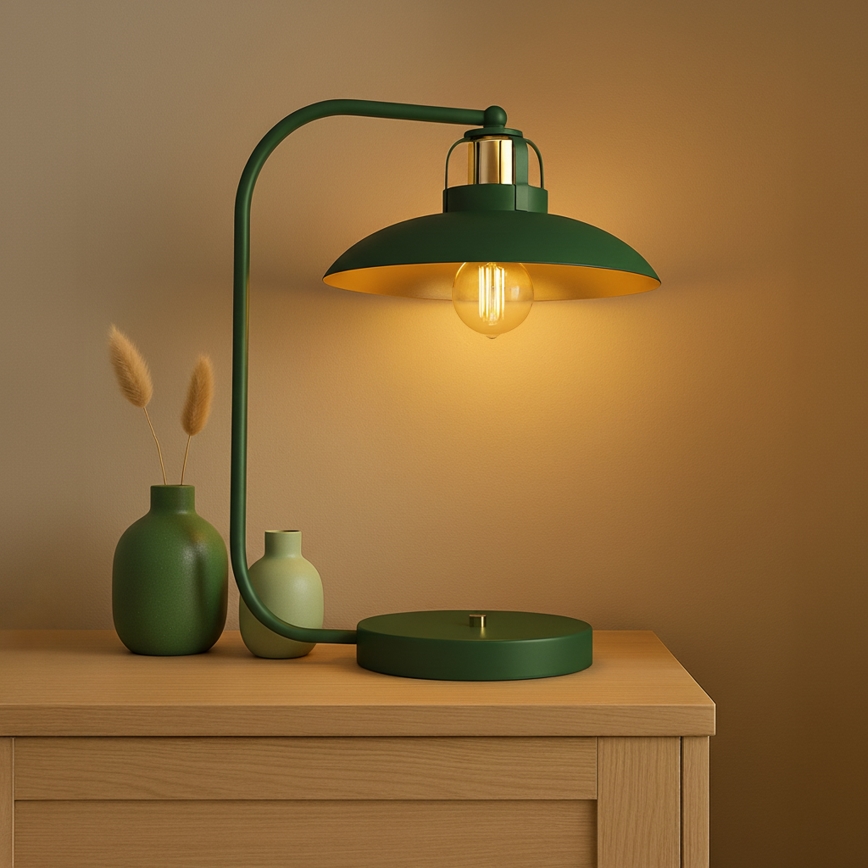 Brilagi - LED Настолна лампа FLAMENGO 1xE27/60W/230V зелен