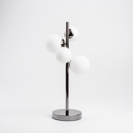 Brilagi - LED настолна лампа MILLA 4xG9/3W/230V черен хром/бял