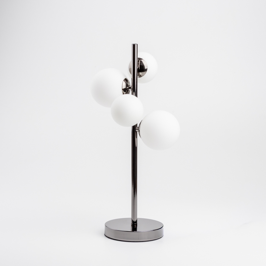 Brilagi - LED настолна лампа MILLA 4xG9/3W/230V черен хром/бял