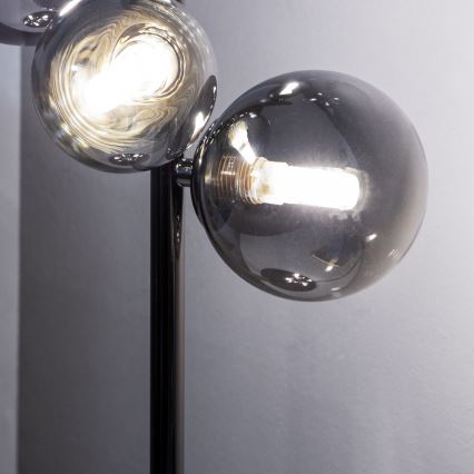 Brilagi - LED настолна лампа MILLA 4xG9/3W/230V черен хром/опушено стъкло