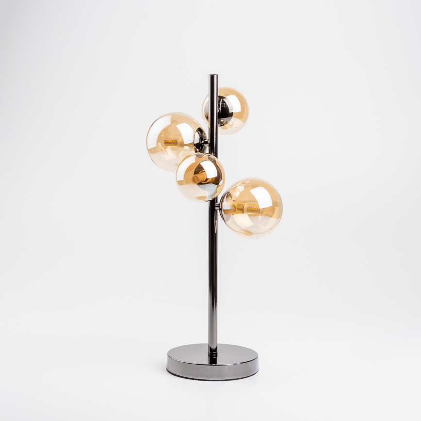 Brilagi - LED настолна лампа MILLA 4xG9/3W/230V черен хром/злато