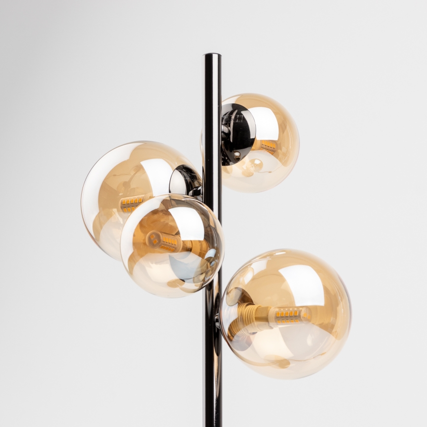 Brilagi - LED настолна лампа MILLA 4xG9/3W/230V черен хром/злато