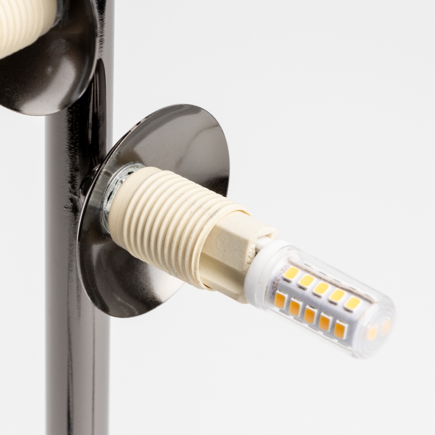 Brilagi - LED настолна лампа MILLA 4xG9/3W/230V черен хром/злато