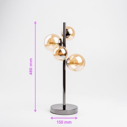 Brilagi - LED Настолна лампа MILLA 4xG9/3W/230V лъскав хром/златист