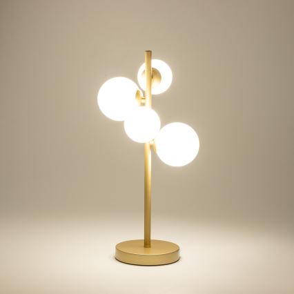 Brilagi - LED Настолна лампа MILLA 4xG9/3W/230V златист/бял